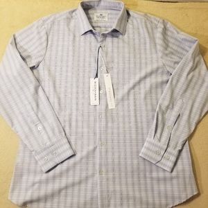 Mizzen Main Standard Fit Men's Blue Plaid Shirt L